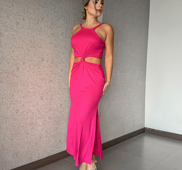 Vestido Con Nudo Dapreado