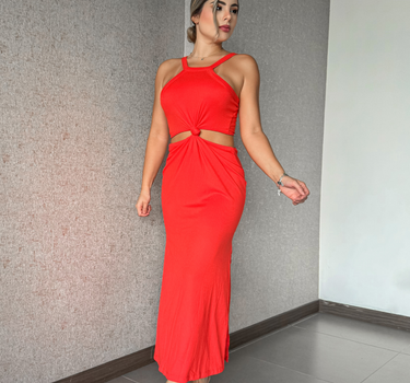 Vestido Con Nudo Dapreado