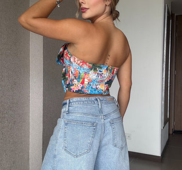 CROP TOP CON LAZO COQUETTE